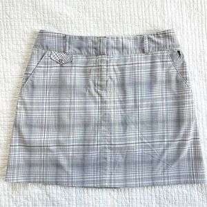 Izod Black & White Plaid Golf Skort Skirt Cool-FX Stretch Women’s Size 2